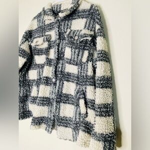 HYFVE Plaid Sherpa Button Up